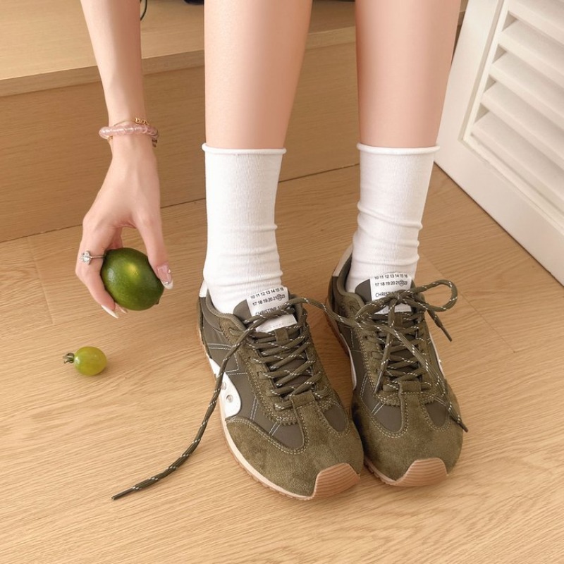 Women Shoes For Walking - Sneakers retrò a blocchi di colore