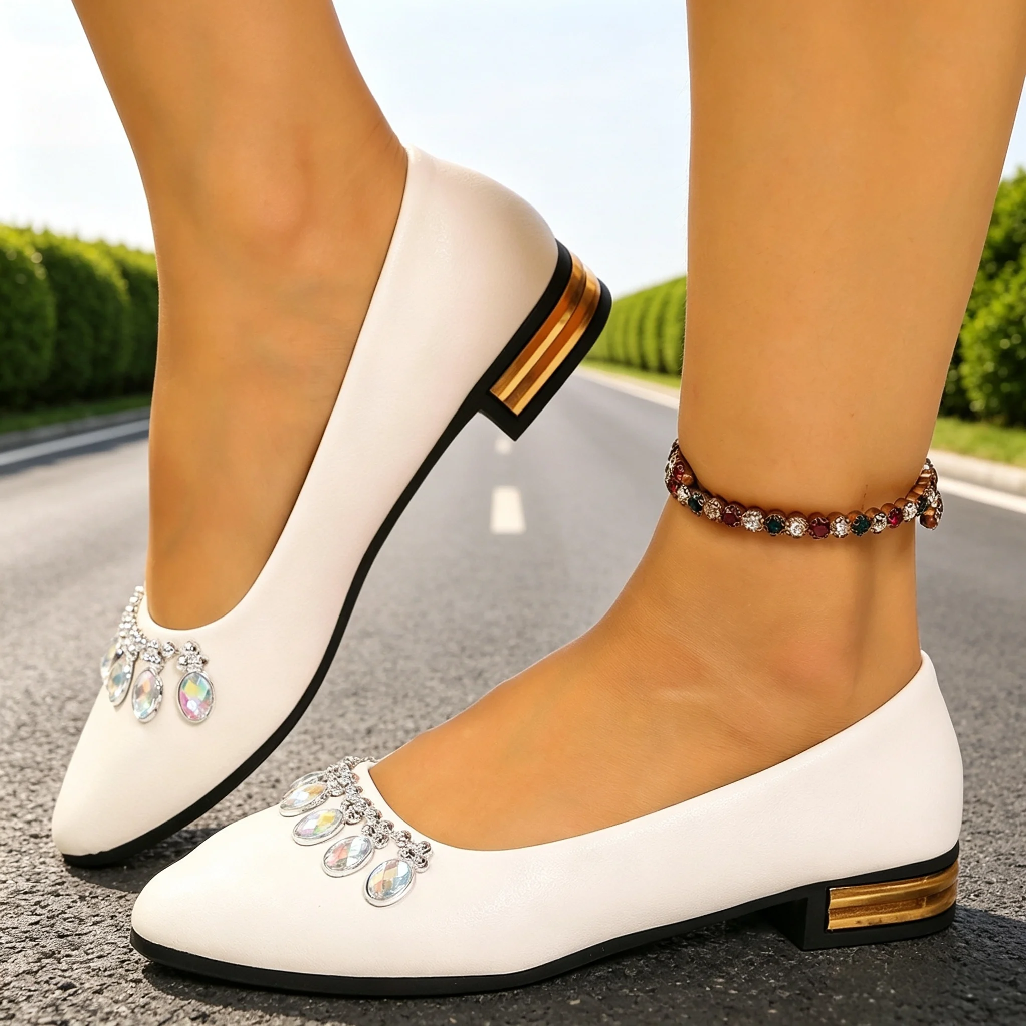 Women Shoes Casual - Scarpe Basse da Donna a Punta,