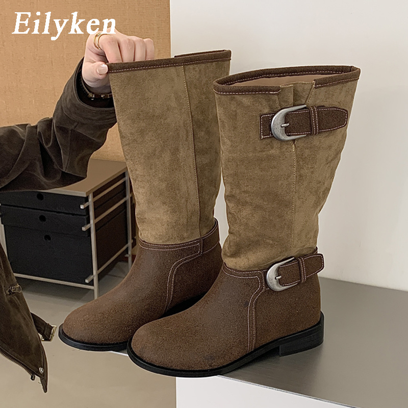 High Knee Heel Boots - Eilyken Stivali Invernali Retrò da Donna