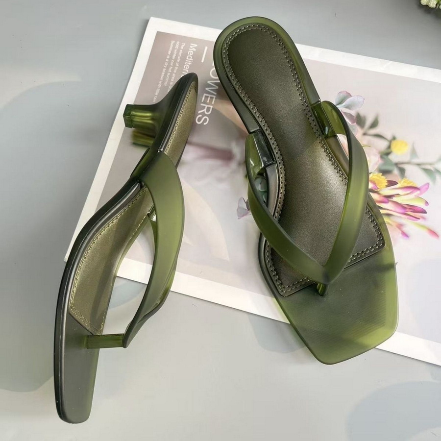 Women'S Shoes Kitten Heels - Sandali infradito coreani in PVC verde