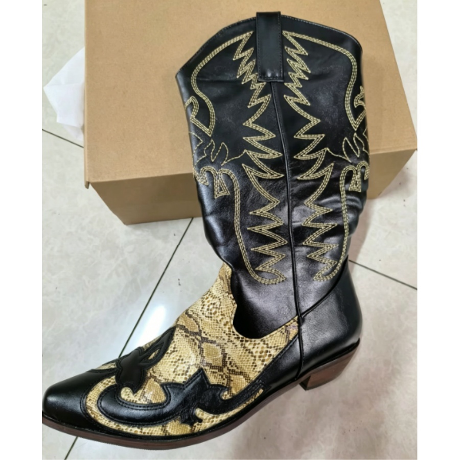 Western Cowgirl Boot - Stivali da Cowboy Ricamati Stile Western
