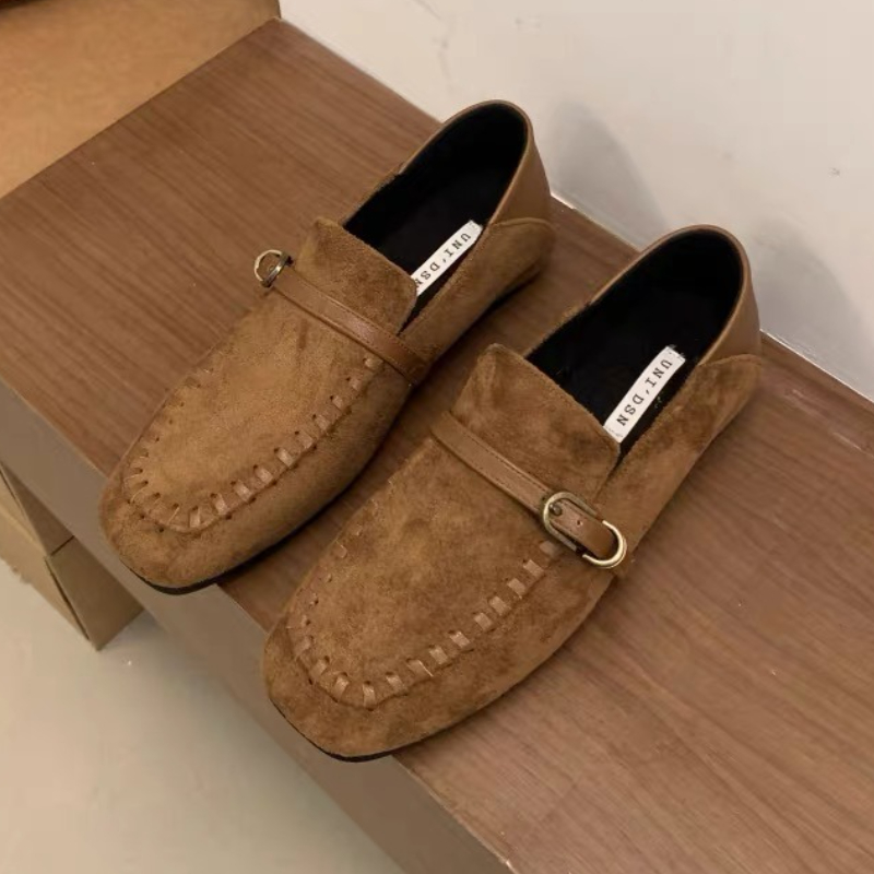 Women Shoes Branded - Scarpe basse eleganti in pelle scamosciata