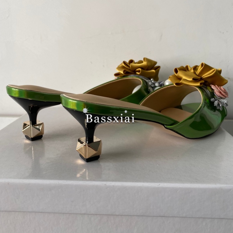 Sandali con fiori fatti a mano - Women'S Shoes Kitten Heels recensione e prezzo