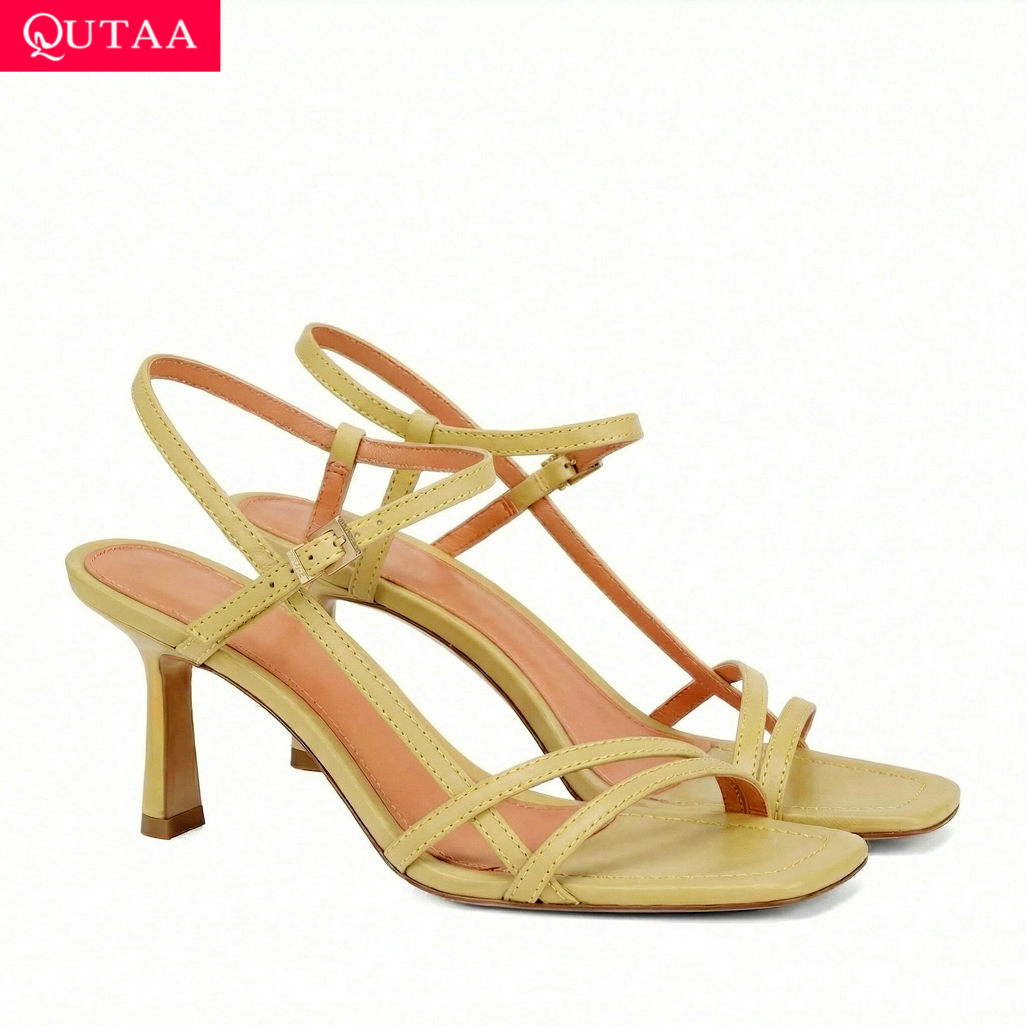QUTAA Sandali Estivi da Donna  - Women'S Shoes Kitten Heels recensione e prezzo